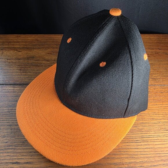 Baseball Cap Orange and Black Excellent Condition - Picture 3 of 4